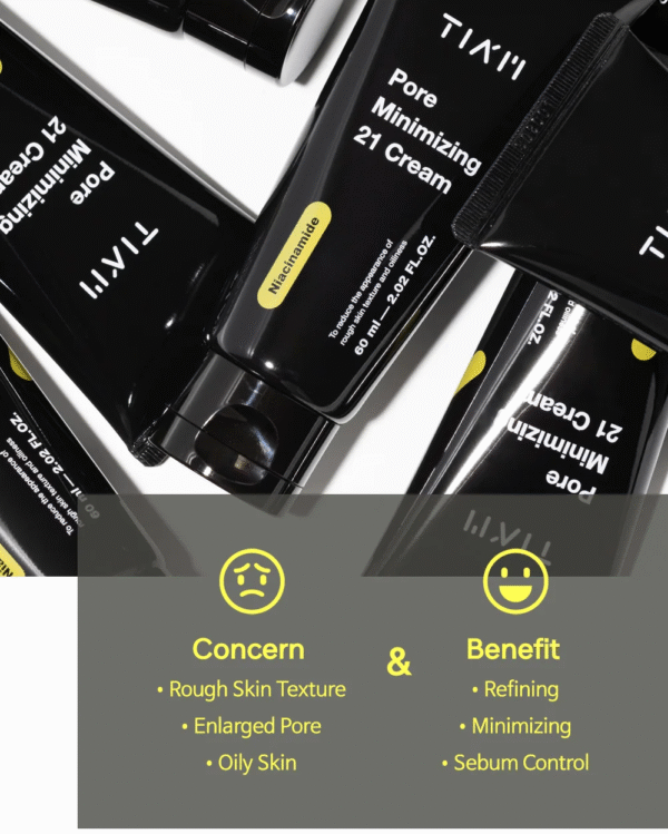 TIAM Pore Minimizing 21 Cream, Niacinamide, -60ml - Image 2