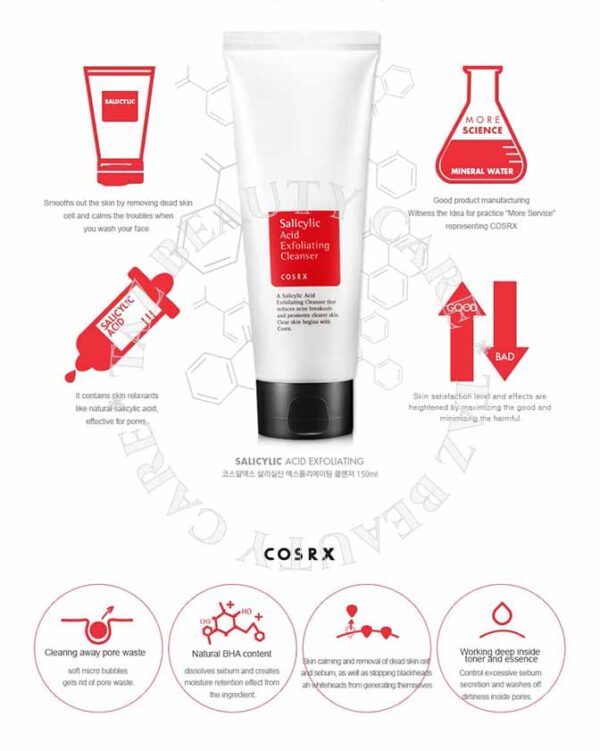 COSRX Salicylic Acid daily gentle cleanser -150ml - Image 4