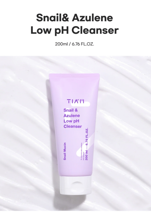 TIAM Snail & Azulene Low pH Cleanser - 200ml - Image 2