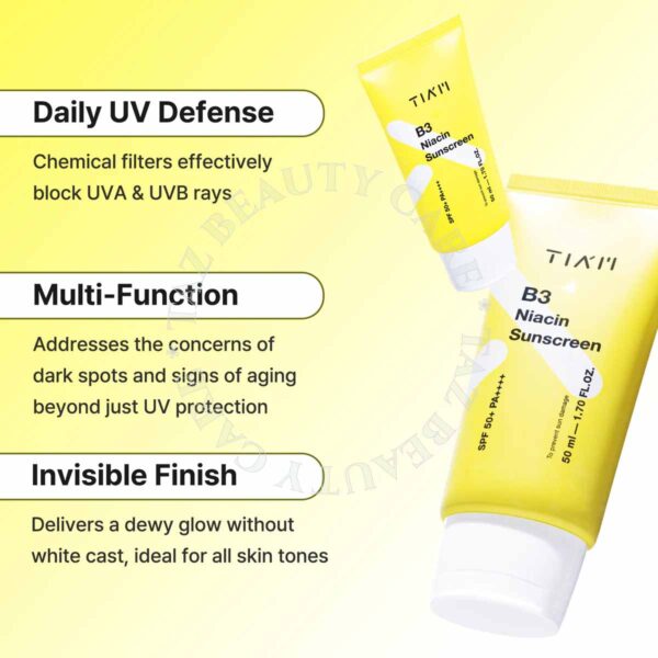 TIAM B3 Niacin Sunscreen SPF 50+ PA++++ _50ml - Image 3