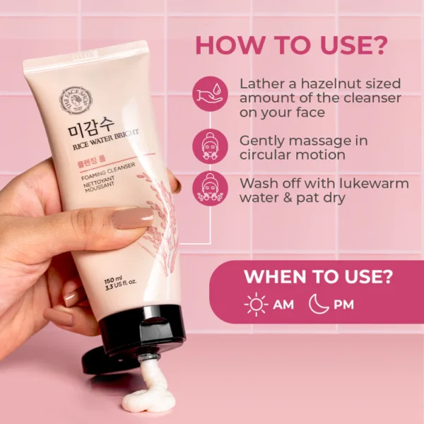Rice Water Bright Cleansing Foam 150 ml - Image 3